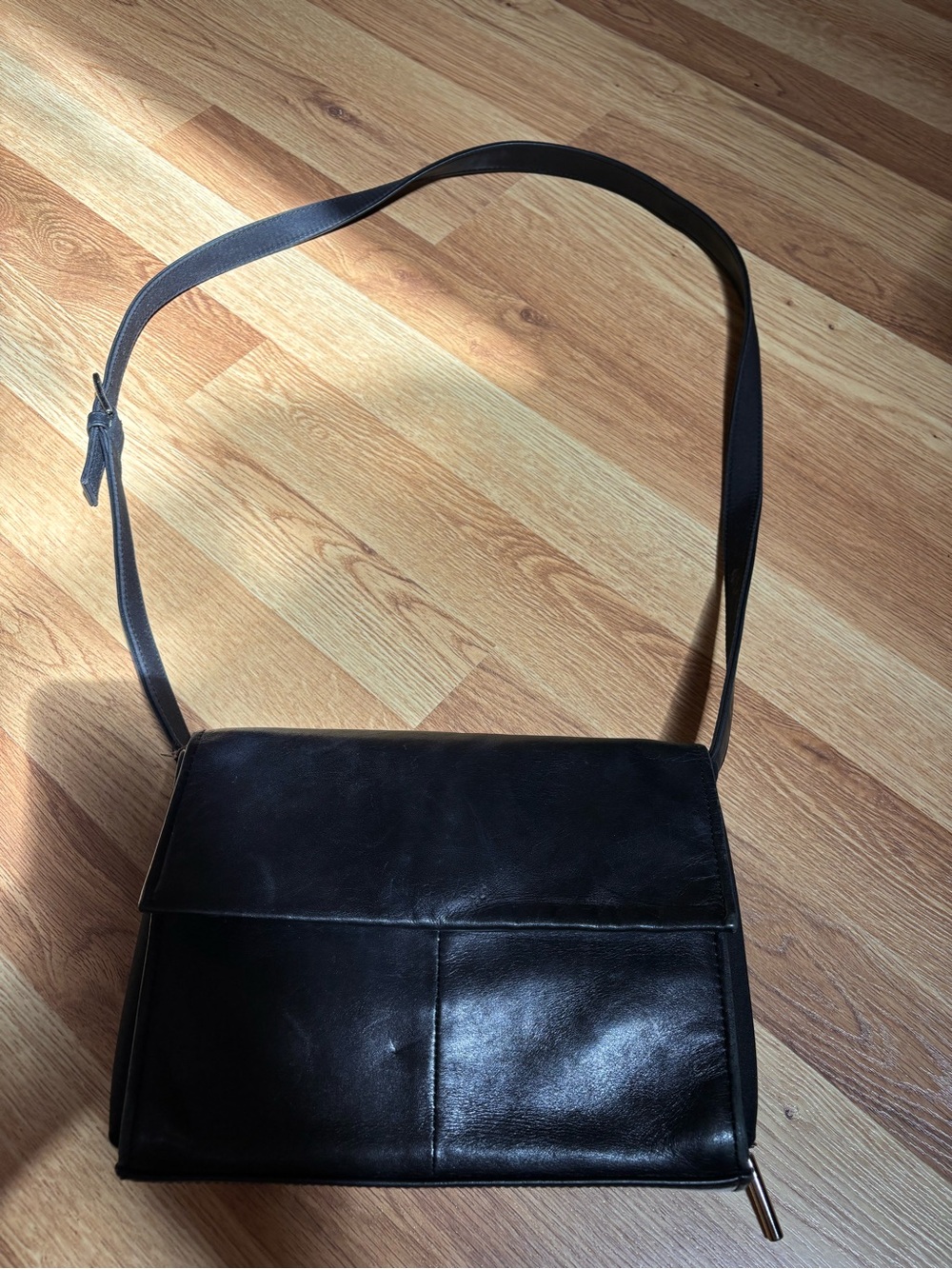 Vintage Nine West Y2K Black Leather Crossbody Purse Organizer